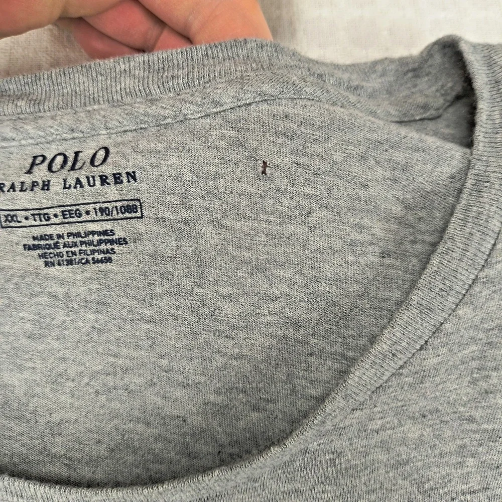 Polo Ralph Lauren Mens XXL Gray Offshore‎ Sailing Team Graphic T-Shirt USA Flag